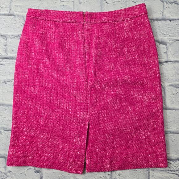 Banana Republic Pencil Skirt Bright Pink Tweed Barbiecore Career size 6 - Picture 6 of 13